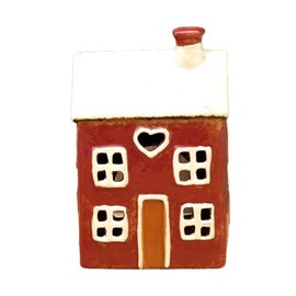 Akizuki Boeki SE14388 Ceramic Lantern Maison L-Red W 4.7 x D 3.5 x 7.3 inches (12 x 9 x 18.5 cm)