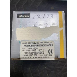 Parker 3/8 FNPT Brass Solenoid Valve (110/50, 120/80 VAC) Parker 7121KBN3UE00N0