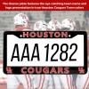 EliteAuto3K Houston Cougars Black License Plate Frame Cover - EliteAuto3K