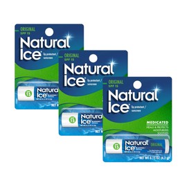 Mentholatum Natural Ice Lip Balm Original SPF 15 1 Each ( Pack of 3)