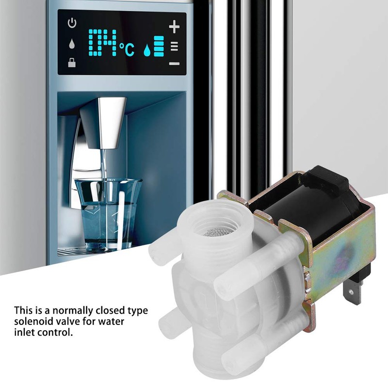 Naroote Solenoid Valve, G1/4 Inch NC Plastic Solenoid Valve Normally