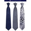 HISDERN TA3-01S Set of 3 Neckties and Pocket Squares, Luxury