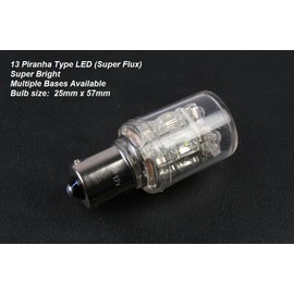 1076 LED Auto Bulb - 13 Super Flux LEDs - Warm White LED - Protective Shell - BA15D Base - Auto, Marine