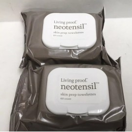 Living Proof PACK OF 2 LIVING PROOF - NEOTENSIL SKIN PREP TOWELETTES 60 COUNT EACH PK  SEALED