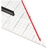 M + R 723320100 Square 32 cm Acrylic Glass Transparent, Backing – Red