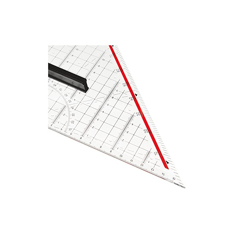 M + R 723320100 Square 32 cm Acrylic Glass Transparent, Backing – Red