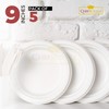 CHEF ROYALE 9 inch/23cm Disposable Bagasse Sugarcane Plates, Pack of