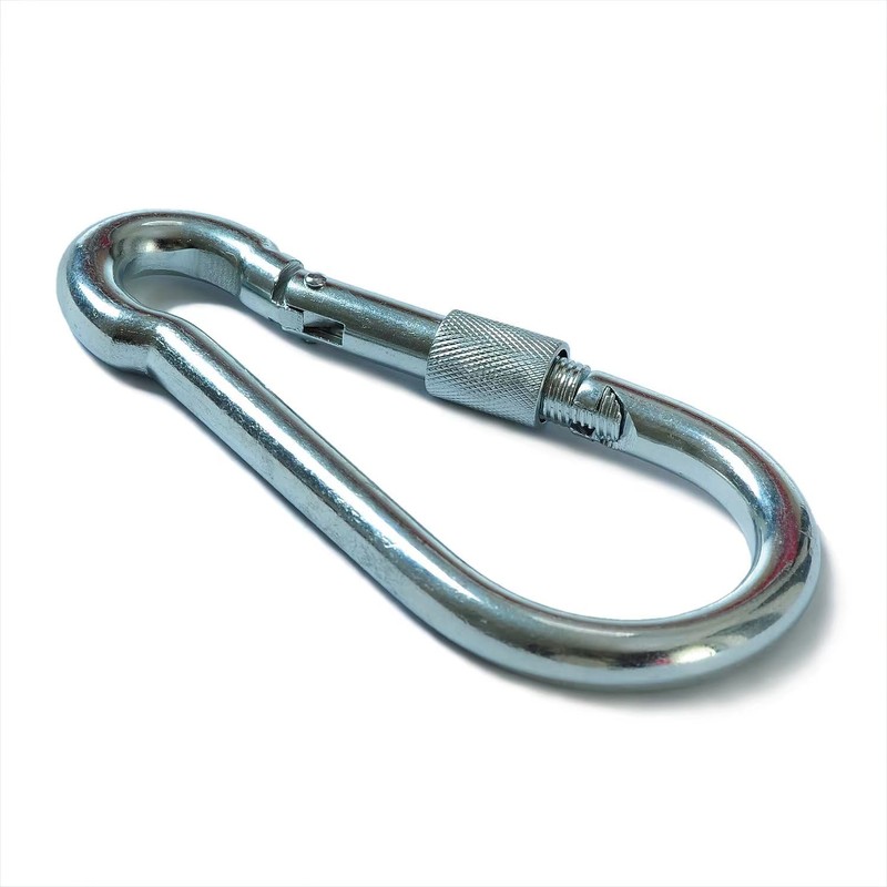 Set of 2 Large Screw Lock Carabiner Hooks 13mm x