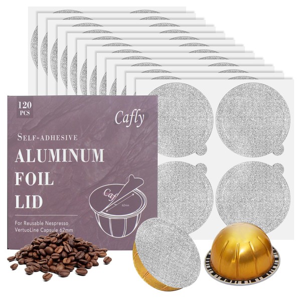 Cafly - Tapas de aluminio para reutilizar, cápsulas Nespresso, cápsulas