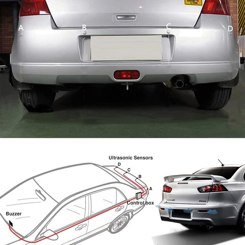 Multibao Parking Sensor Car Reversing Sensors Backup Radar System Buzzer