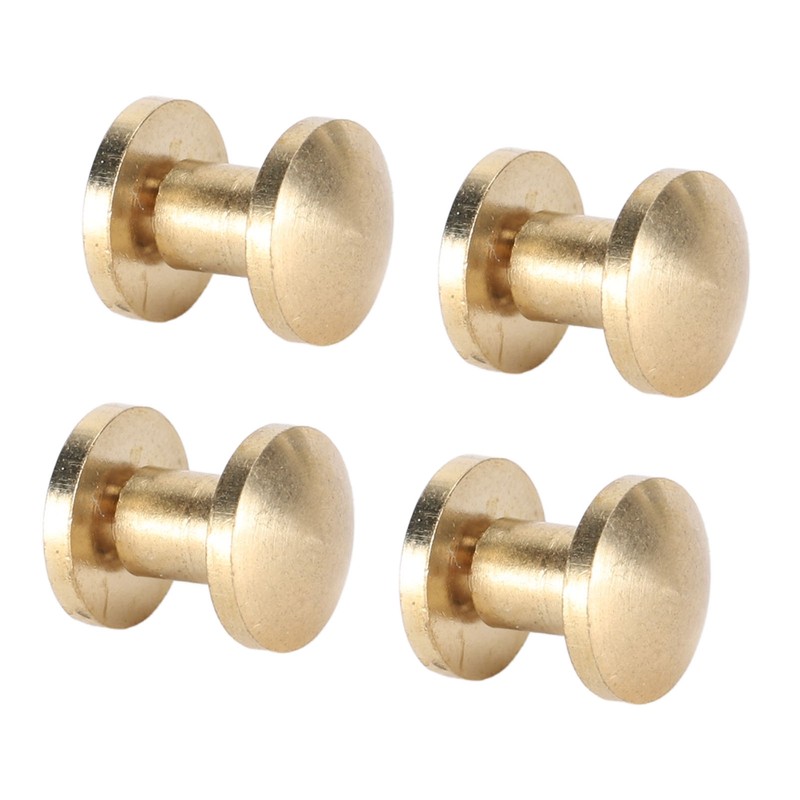 50 Set Brass Rivets Kit DIY 8mm Slot Screw Decorative