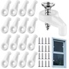 Weysat 60 Pcs Storm Window Clips with Screws Screen Clips