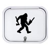 Bigfoot Lumberjack Logger with Axe and Chainsaw Black Decal Sticker