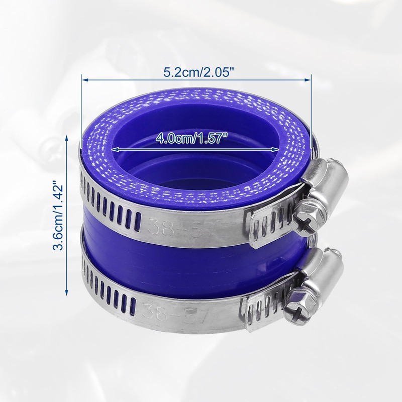 ACROPIX 40mm ID Rubber Blue Motorcycle Carburetor Adapter Inlet Intake
