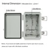 LeMotech Electrical Box, IP67 Waterproof Hinged Cover Stainless Steel Latch