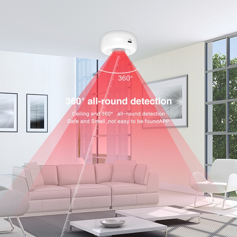 Intelligent PIR motion sensor, USB/ battery powered ceiling/wall WiFi motion