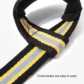 BEALIFE Gym Accessories For Men And Women Strongly Stitched 100 Cotton Weight Lifting Straps Extra Long Length Gym Wrist Straps, Blue with white