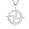 TEAMER Stainless Steel Brigid's Cross Necklace Celtic Cross Pendant Irish