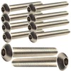 M8 x 40mm Hex Socket Button Machine Bolt Fully Threaded