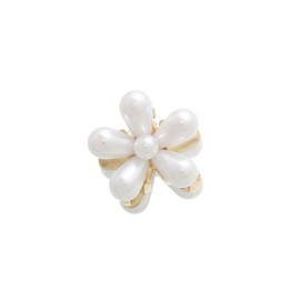VingTAINE H7665 Hair Clip, Flower, Pearl, Hair Claw, Mini, Small, Small, Hair Accessory, Present, Popular, Trendy, Gift