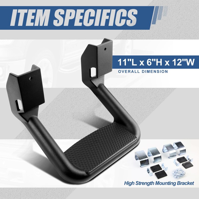Auto Dynasty Universal Side Step for Pickups & Trucks, Aluminum,