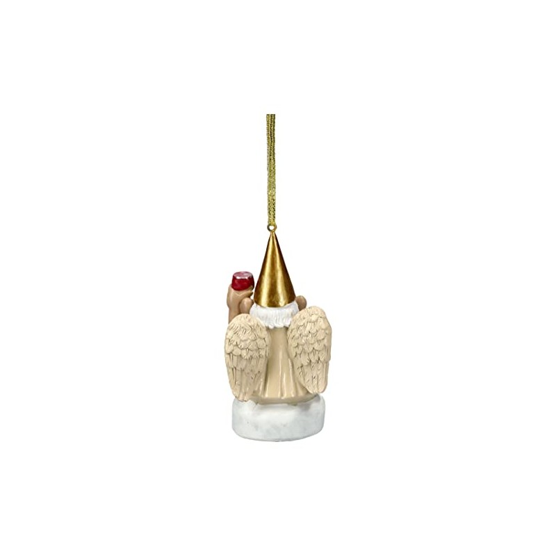Pacific Giftware Garden Gnome Angel with Wine for Hanging, Christmas