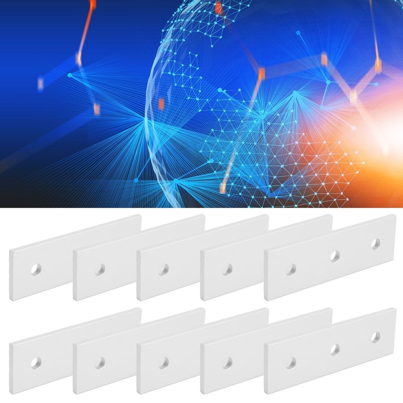 10pcs Aluminum Flat Connecting Joining Plate Flat Straight Mending Joining