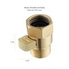 Brushed Gold Water Flow Control Valve, 1/2" Shower Head with