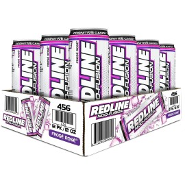 BANG REDLINE NOO Fusion - Carbonated Pre-Workout Energy Drink | Frose Rose, (12) Cans