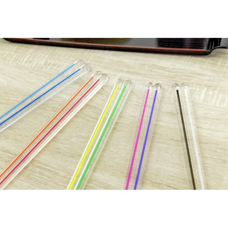 アオバ クリア箸 食洗機対応 スマート ブルー 23cm