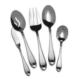 Oneida Satin Garnet 5 Serving Pieces 18/10 Stainless Flatware