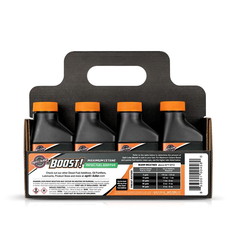 Opti-Lube Boost! Maximum Cetane Diesel Fuel Additive: 4oz Bottles (8