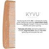 KYVU W2 Handgefertigter 17,5 cm Doppelzahn-Holzkamm - Dampfbuche