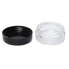 25 Pcs Mini Black 3ml 3gram Cosmetic Jars Plastic Empty Makeup Creams Refill Storage Sample Containers Pot Bottles With Black Lids For Cream Lip Balm Eyeshadow