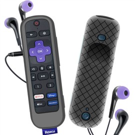 Case for Roku Voice Remote Pro, Cover for Roku Headphone Remote Rechargeable Controller Silicone Sleeve Skin Black