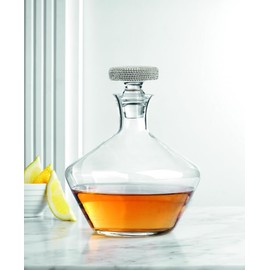 Godinger Decanter Bling Top - Elegant Glass Decanter with Sparkling Accents for Serving and Displaying Fine Beverages Large