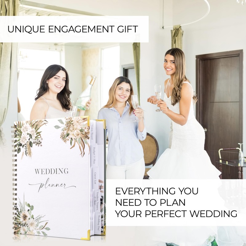 Beautiful Greenery Wedding Planner Book and Organizer - Enhance Excitement