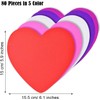 80Pcs Foam Hearts 6'' Foam Heart Cutouts Valentine Craft Foam