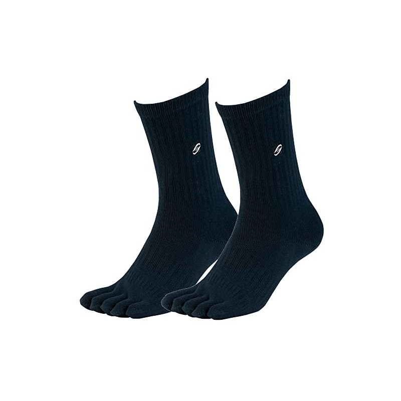 [Odor Clear] Odor-Clear Hyper Crew Socks, 5 Fingers, 2P, navy