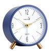 FLOITTUY 4 inches Super Silent Alarm Clock, Navy Blue Beep