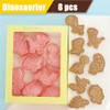 Pofflujent Dinosaur Cookie Cutters With Plunger Stampers Set 8 Piece