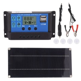 6W Monocrystalline Silicon Solar Panel Kit with 100A Controller Waterproof Solar Charge Controller Kit for Home 18V