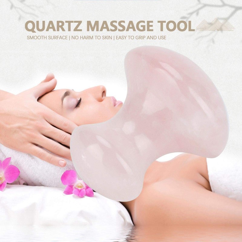 Pwshymi Massage Crystal Stone Natural Rose Quartz Crystal Massage Stone