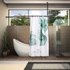 Shower Curtain Rod Hoop Square Shape Bathroom Heavy Duty No
