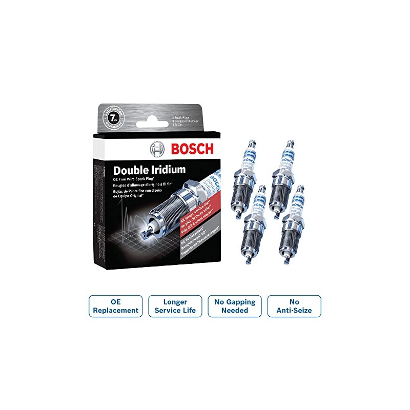 Bosch 9621 - Bujía de doble iridio – 4 veces