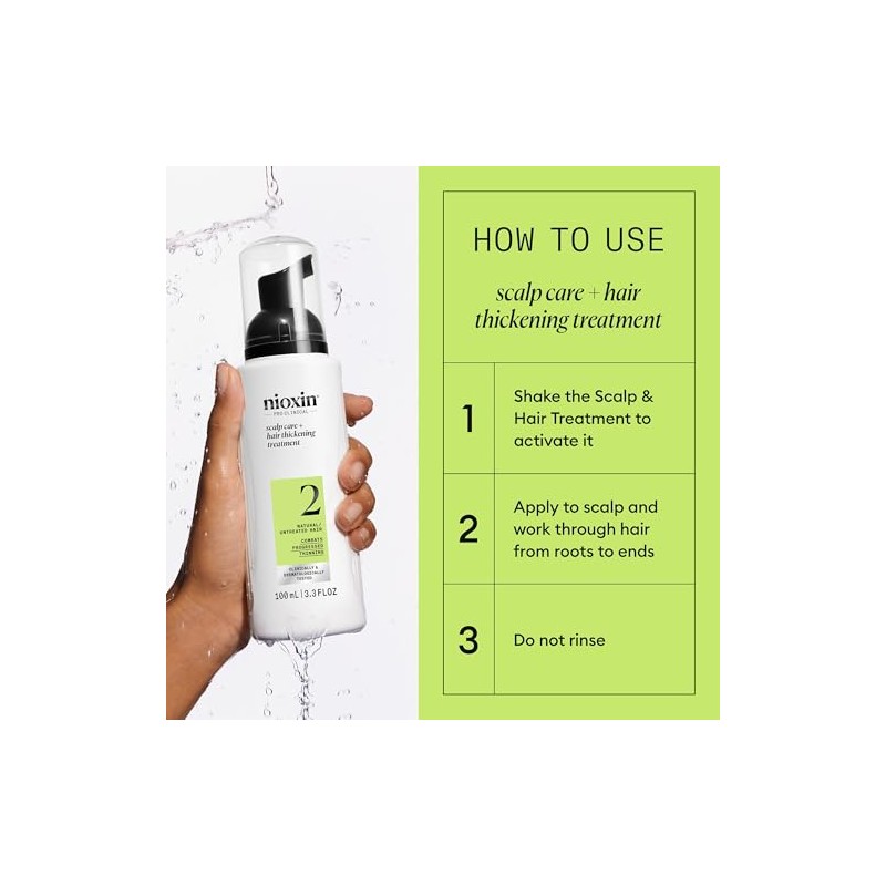 Nioxin Scalp and Hair Leave-In Treatment System 2 for Fine