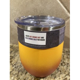 Robert Irvine 12 Oz Orange Wine Tumbler Gifts Holidays Christmas NEW Travel