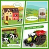 Tcvents Farm Toys Playset, Farm Tractor Animal Toys for Kids