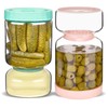 ZENS ZENS Glass Pickle Jar with Strainer Flip, 2 Pack