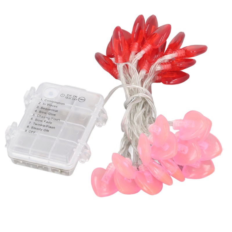 Red Heart Fairy Lights Romantic Battery Powered Love String Lights